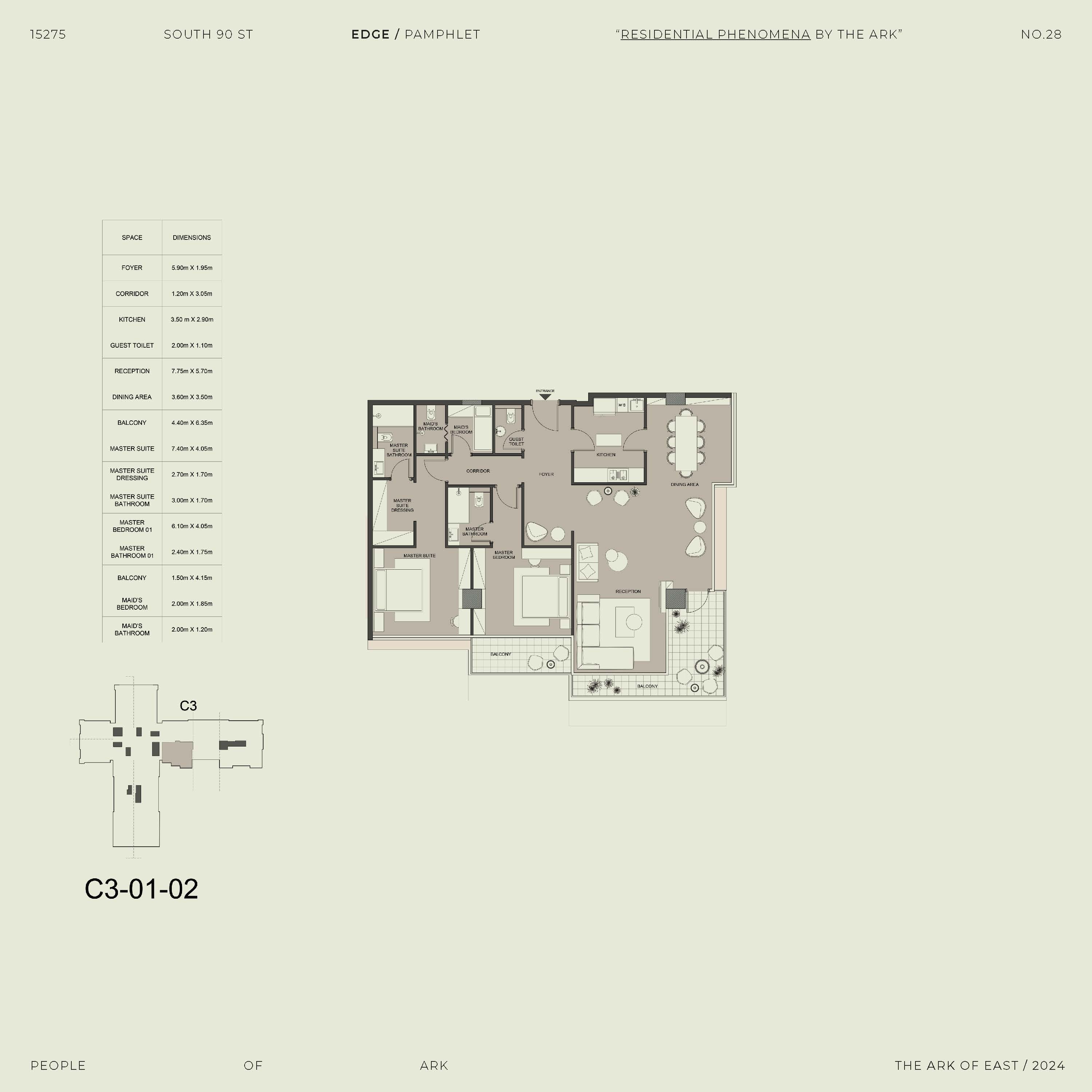 Floor plan for apartment at Edge