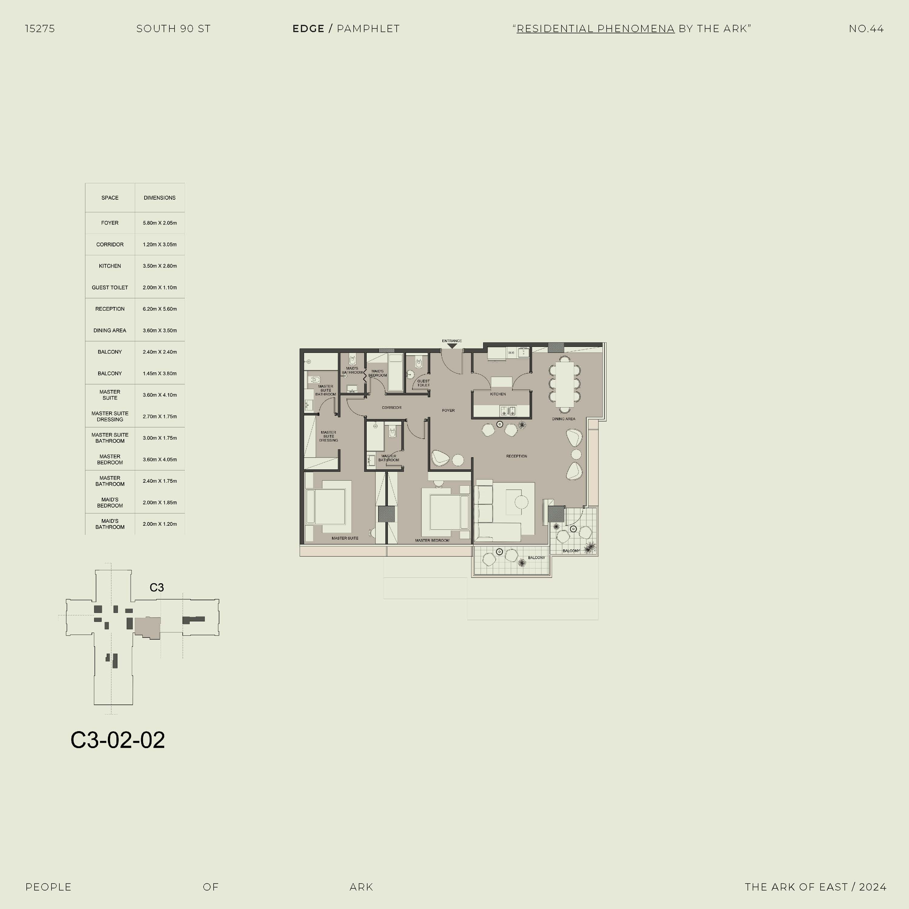 Floor plan for apartment at Edge