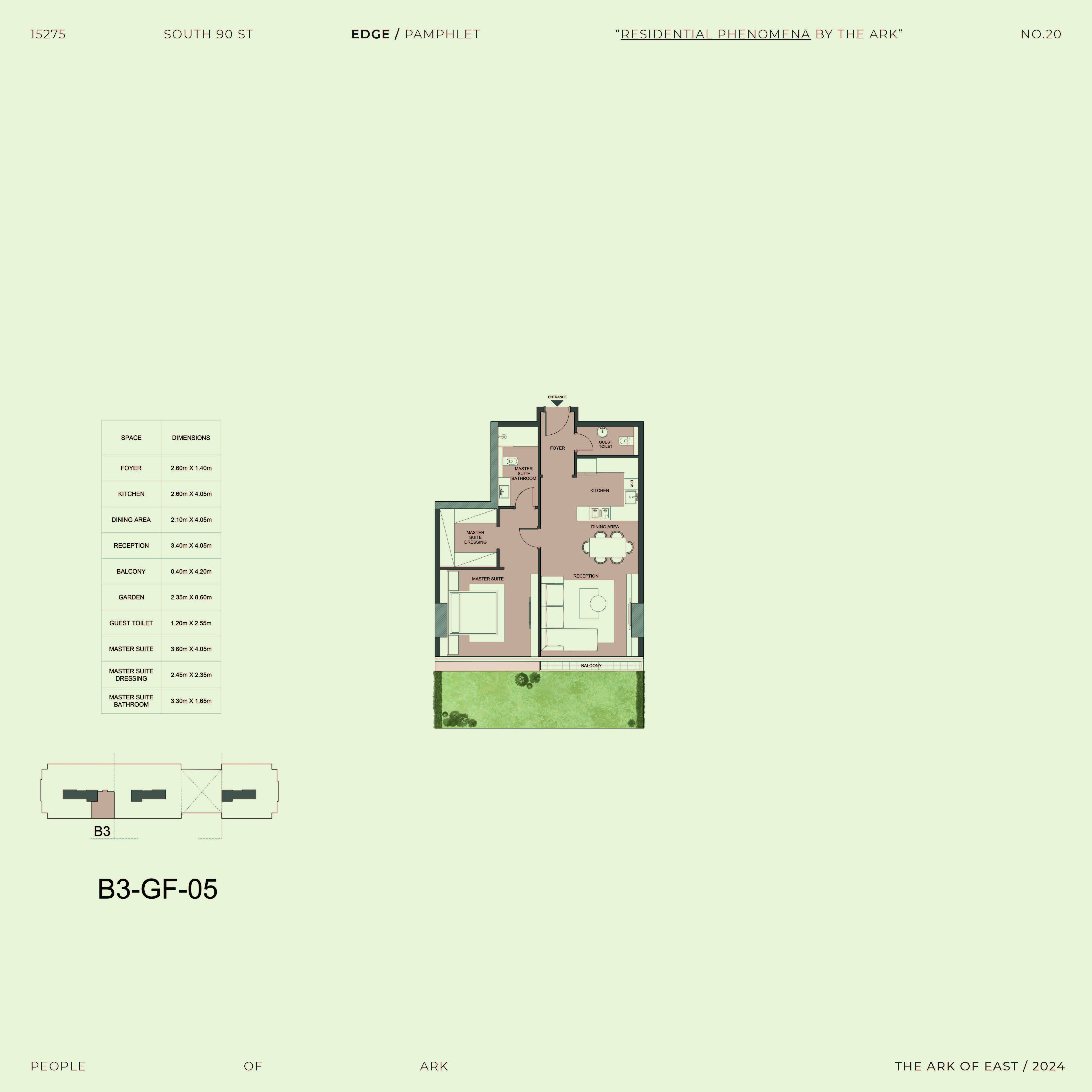 Floor plan for apartment at Edge