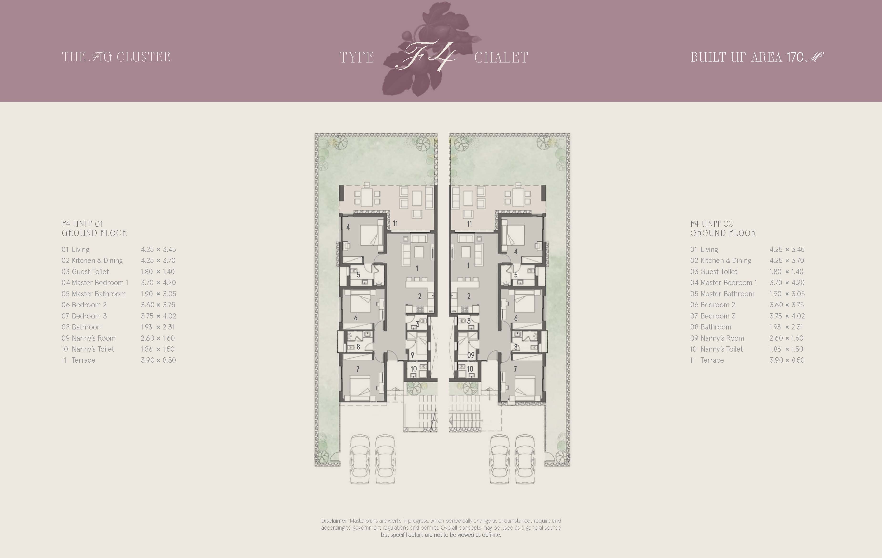 Floor plan for chalet at Marsa Baghush