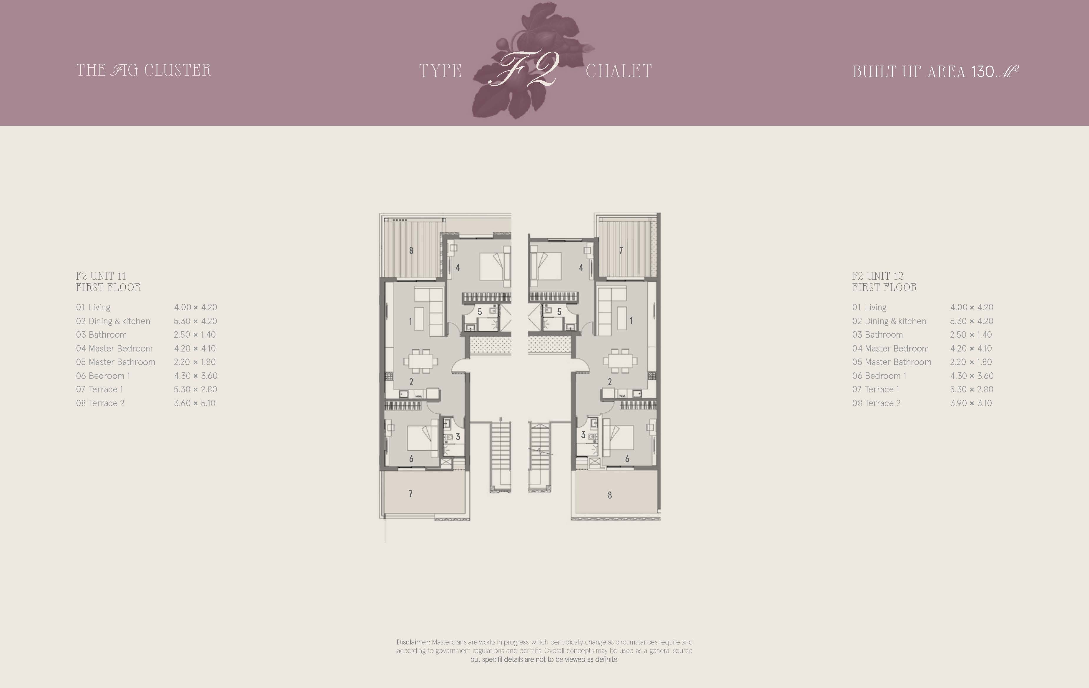 Floor plan for chalet at Marsa Baghush