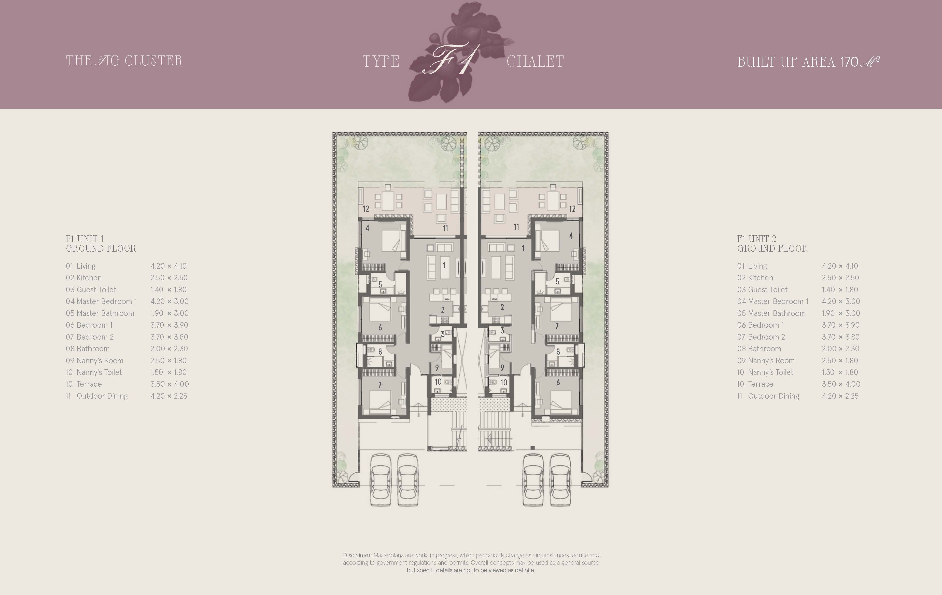Floor plan for chalet at Marsa Baghush