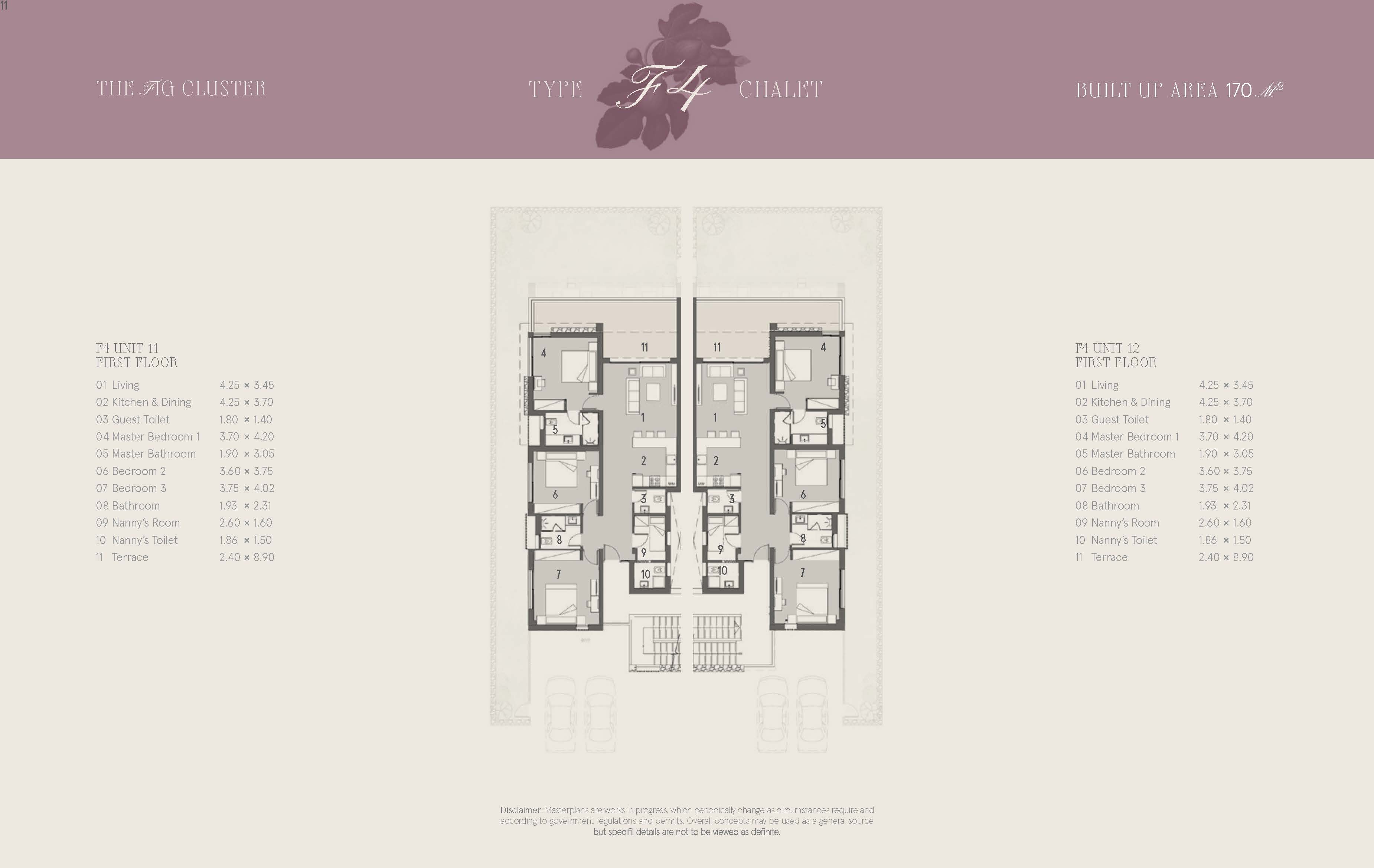 Floor plan for chalet at Marsa Baghush