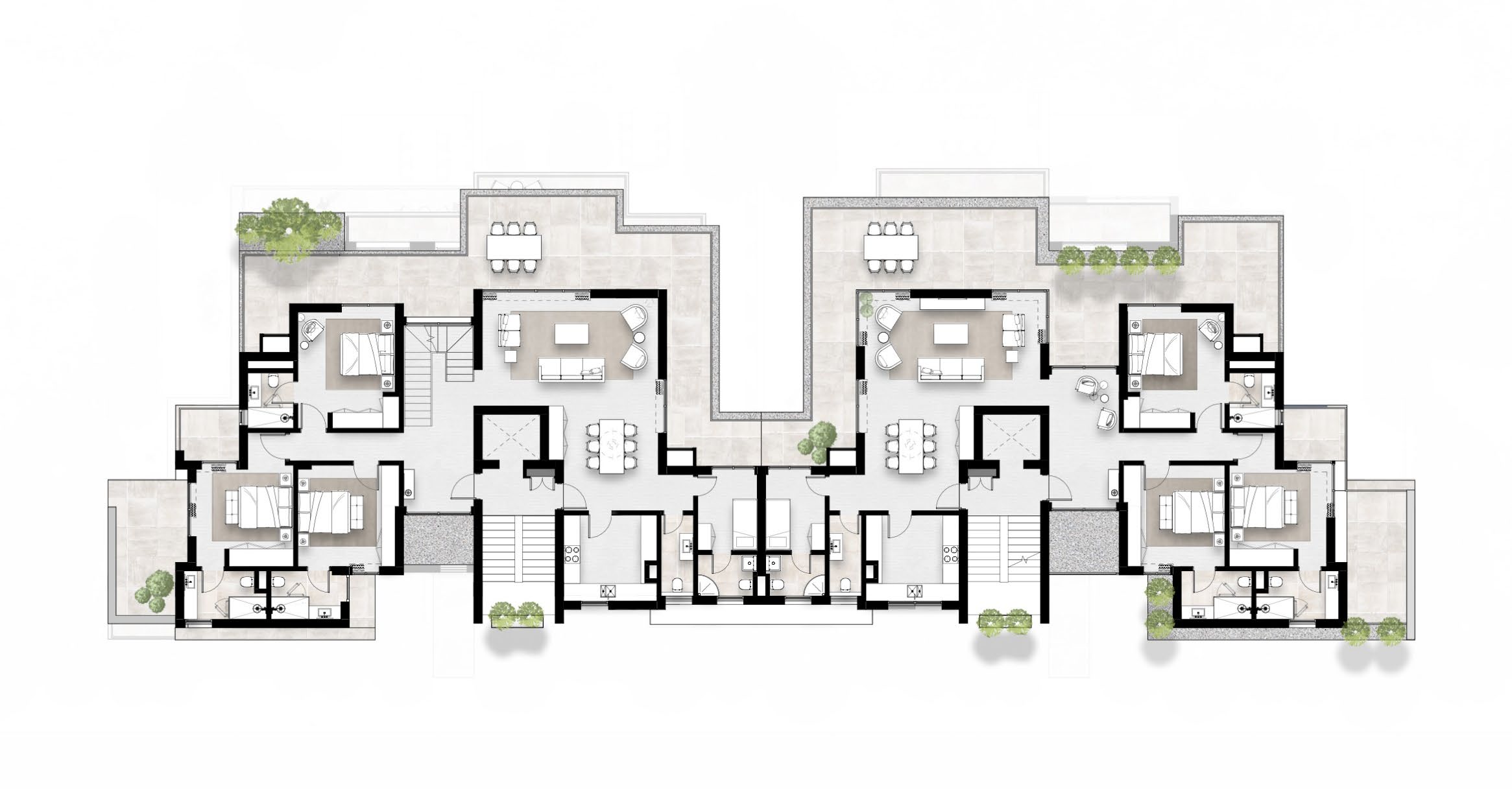 Floor plan for penthouse at Solana East