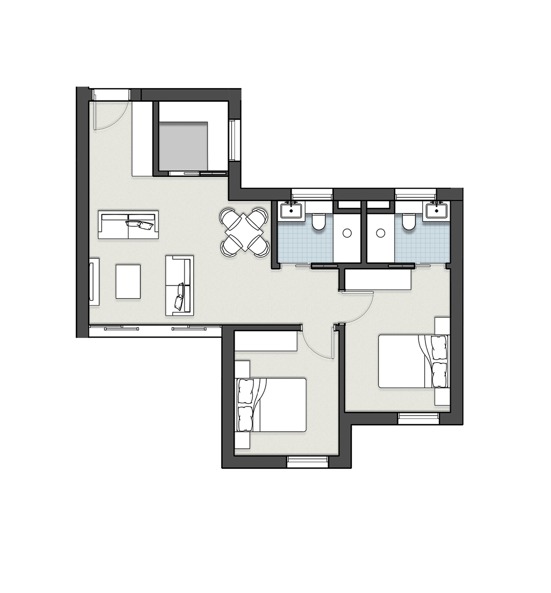 Floor plan for apartment at ZED
