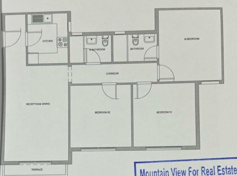 Floor plan for apartment at Aliva Mountain View Mostakbal City
