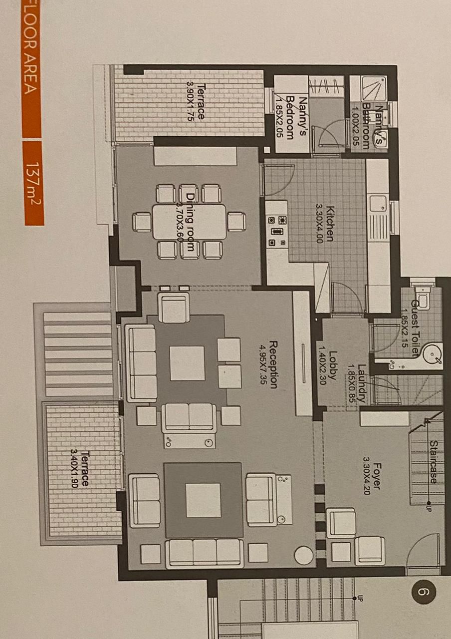 Floor plan for duplex at Eastown