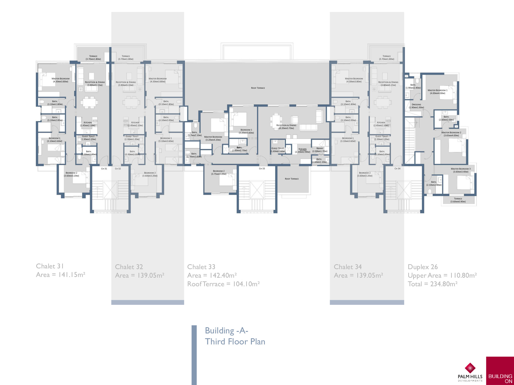 Floor plan for chalet at Hacienda White