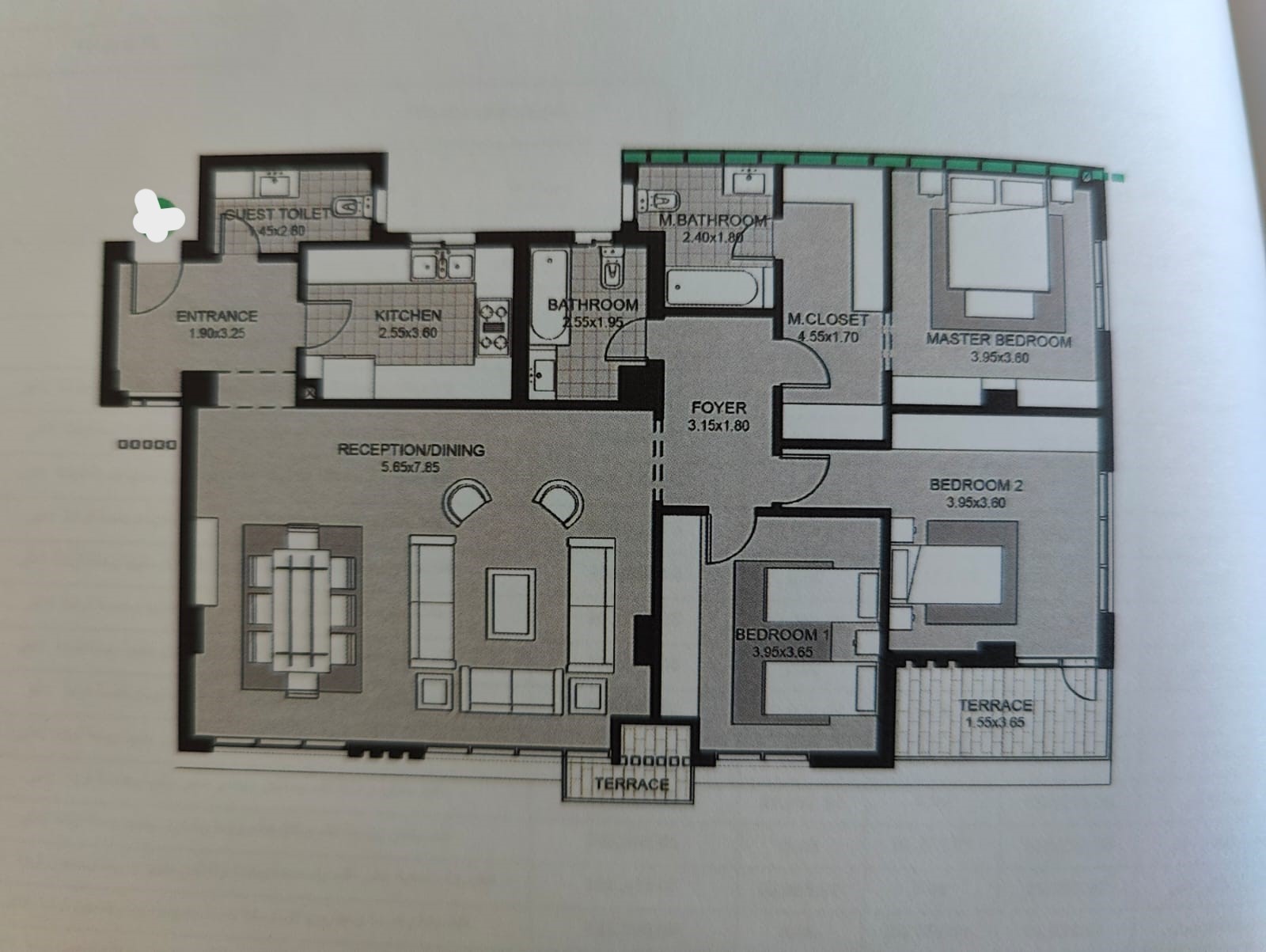 Floor plan for apartment at Villette