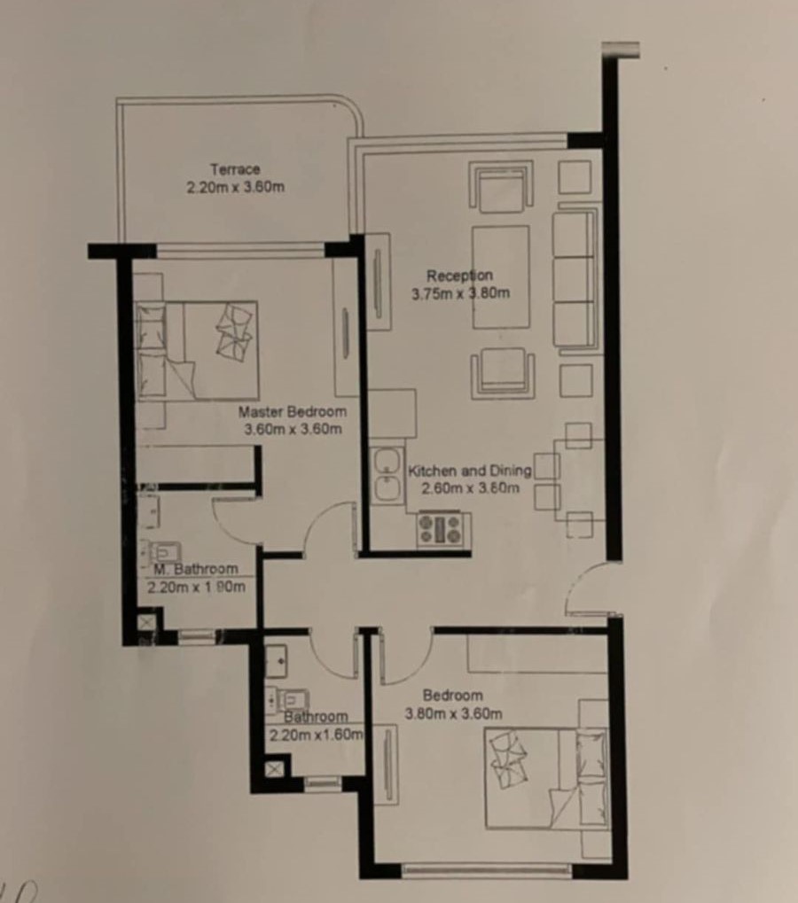 Floor plan for chalet at Hyde Park North - Seashore