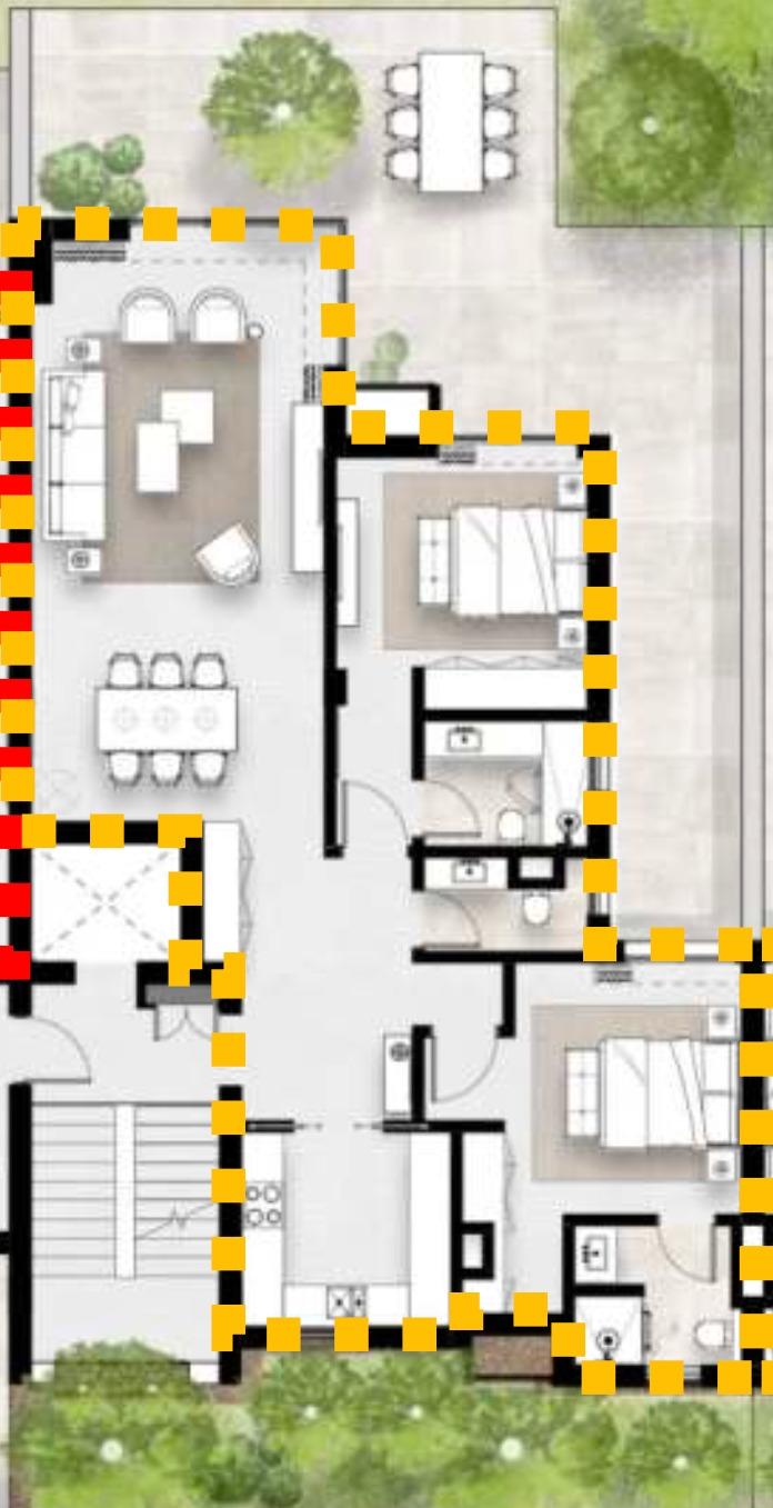 Floor plan for apartment at Solana