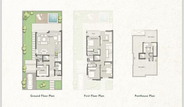 Floor plan for villa at Palm Hills New Cairo