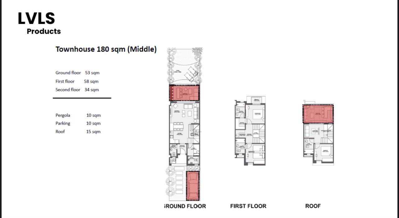 Floor plan for townhouse at LVLS Mountain View