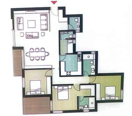 Floor plan for apartment at ZED East