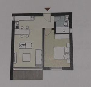 Floor plan for studio at ZED East