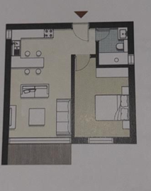 Floor plan for studio at ZED East