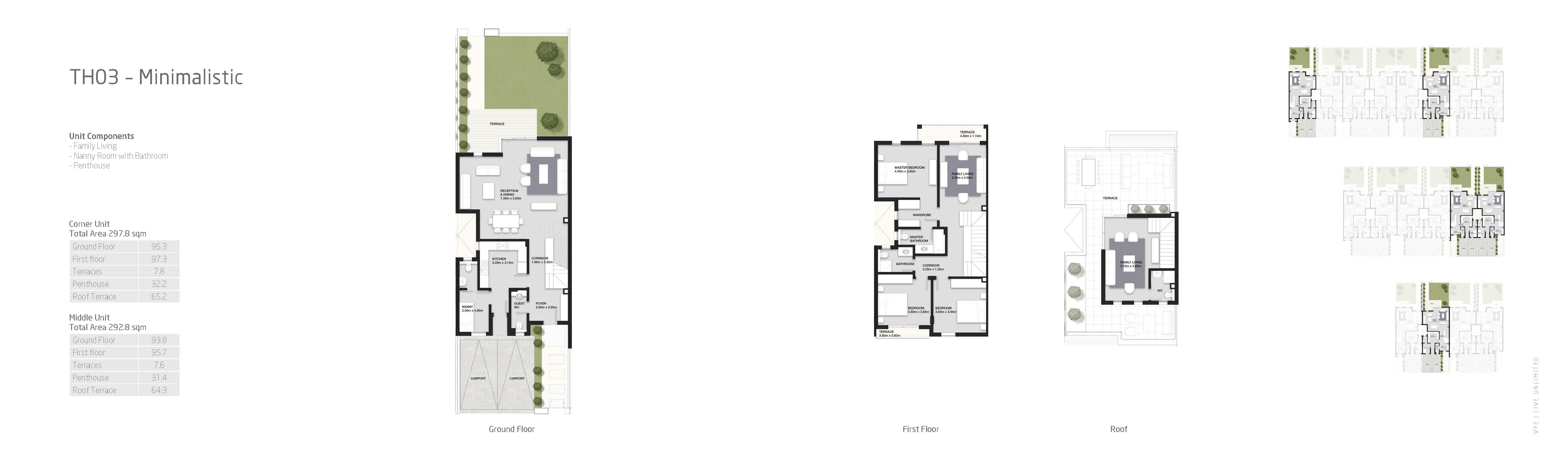 Floor plan for townhouse at VYE SODIC
