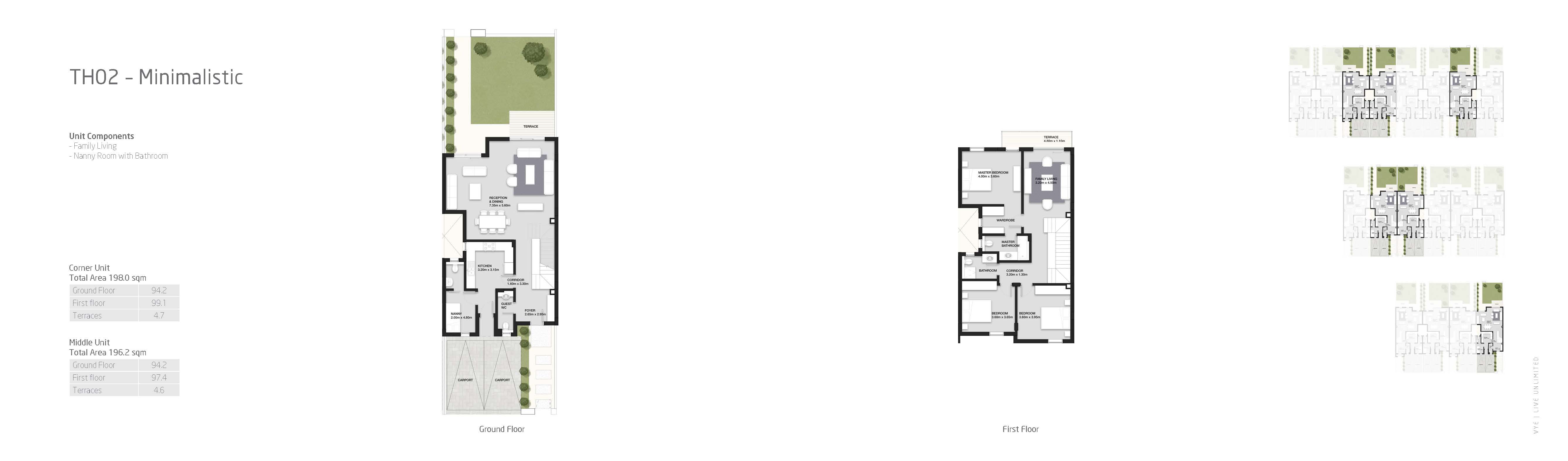Floor plan for townhouse at VYE SODIC