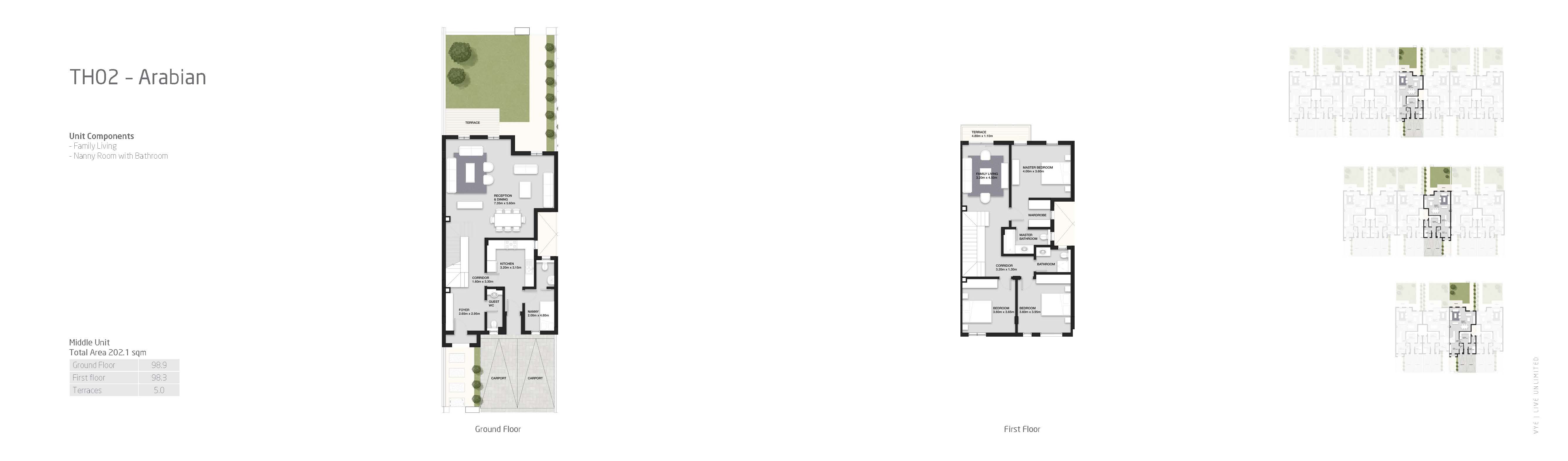 Floor plan for townhouse at VYE SODIC