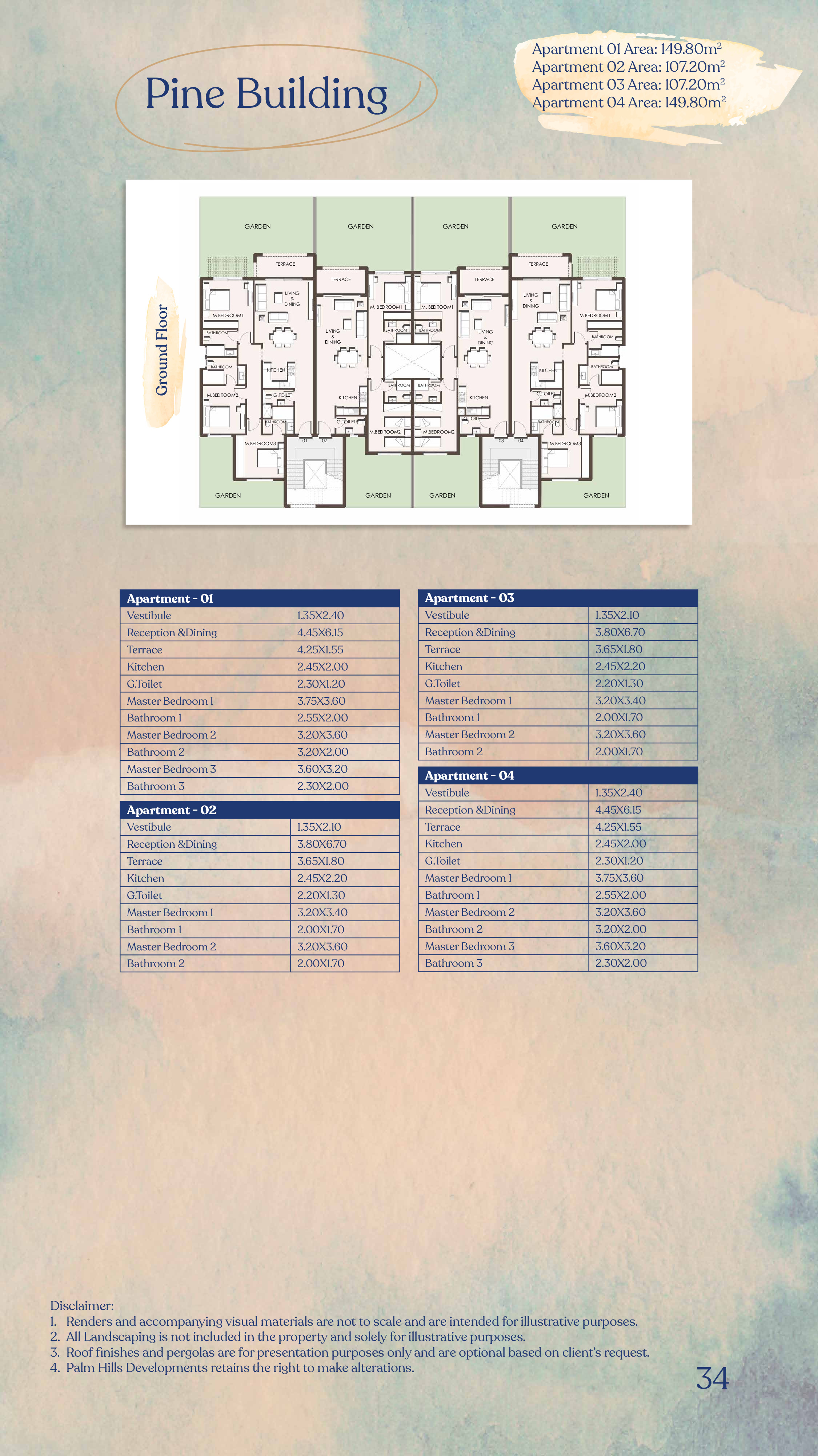 Floor plan for chalet at Hacienda West