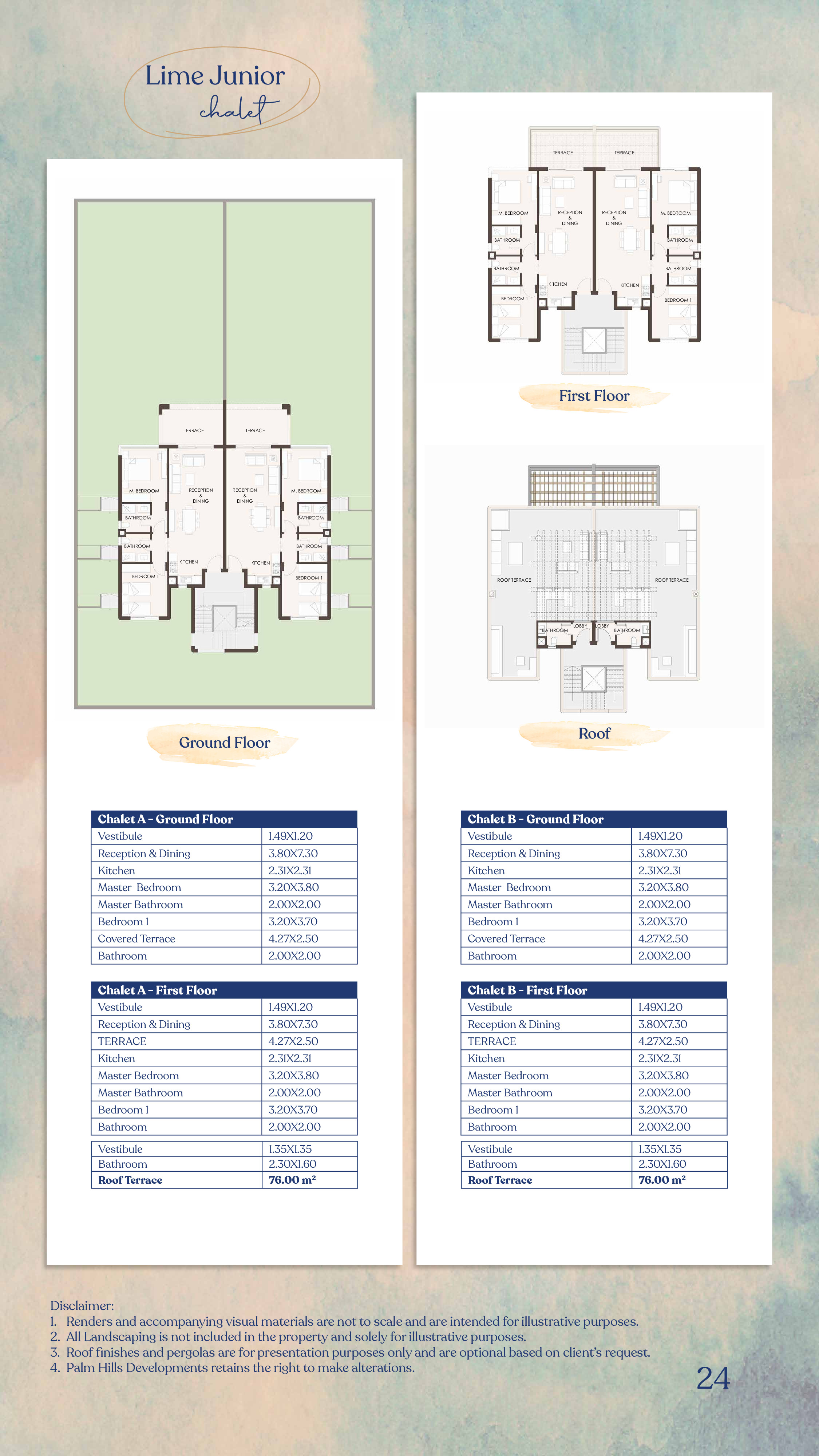 Floor plan for chalet at Hacienda West
