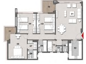 Floor plan for apartment at Il Bosco New Capital
