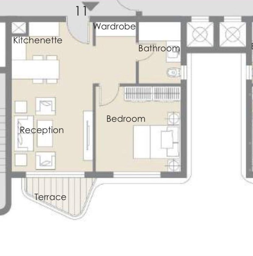 Floor plan for apartment at Palm Hills New Cairo