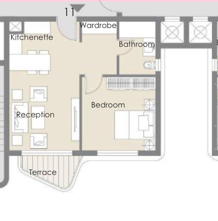 Floor plan for apartment at Palm Hills New Cairo