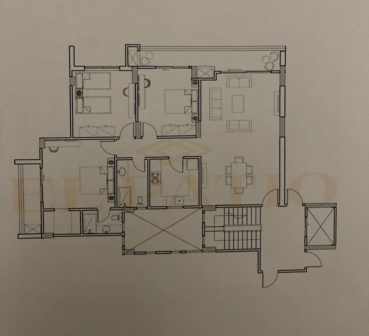Floor plan for apartment at El Patio Oro