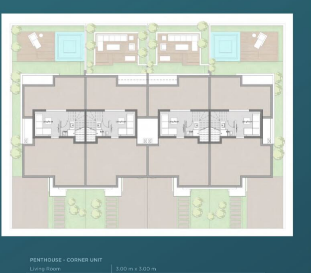 Floor plan for townhouse at Badya