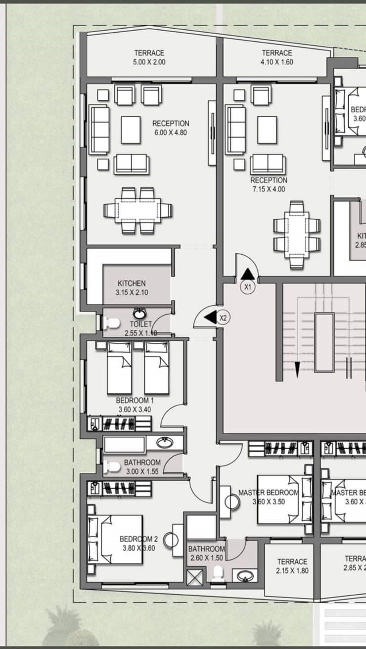 Floor plan for apartment at Taj City