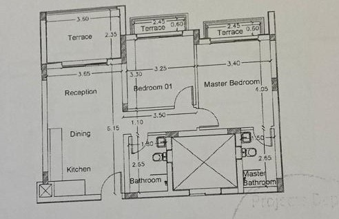 Floor plan for apartment at Ayla Jefaira