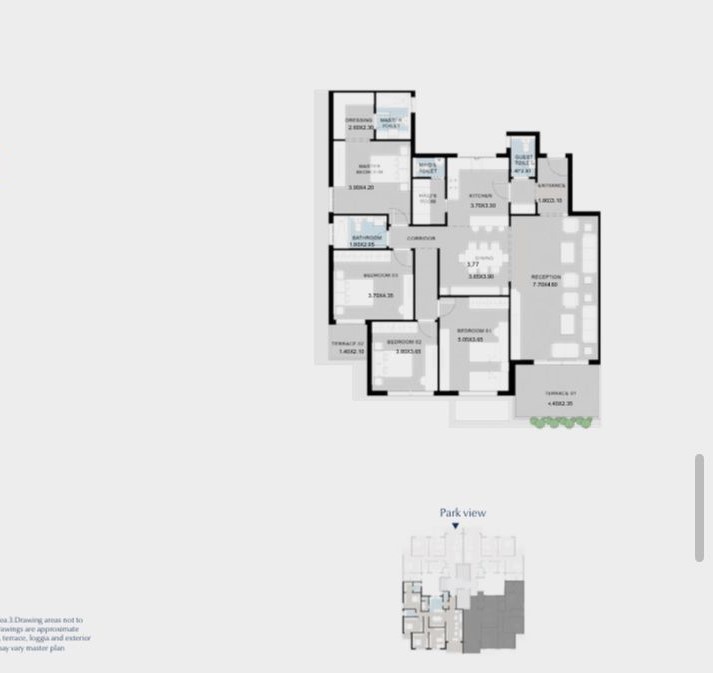 Floor plan for apartment at Bluetree