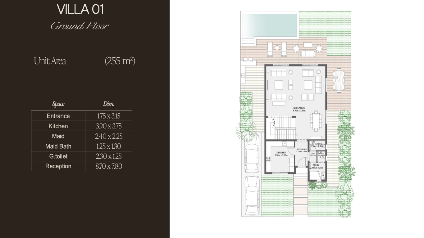 Floor plan for villa at Lugar
