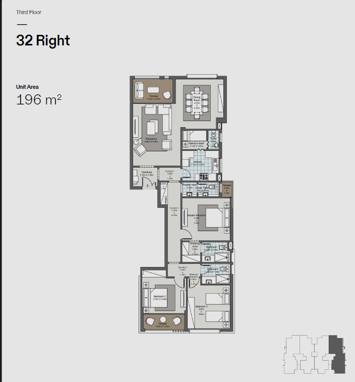 Floor plan for apartment at Ever