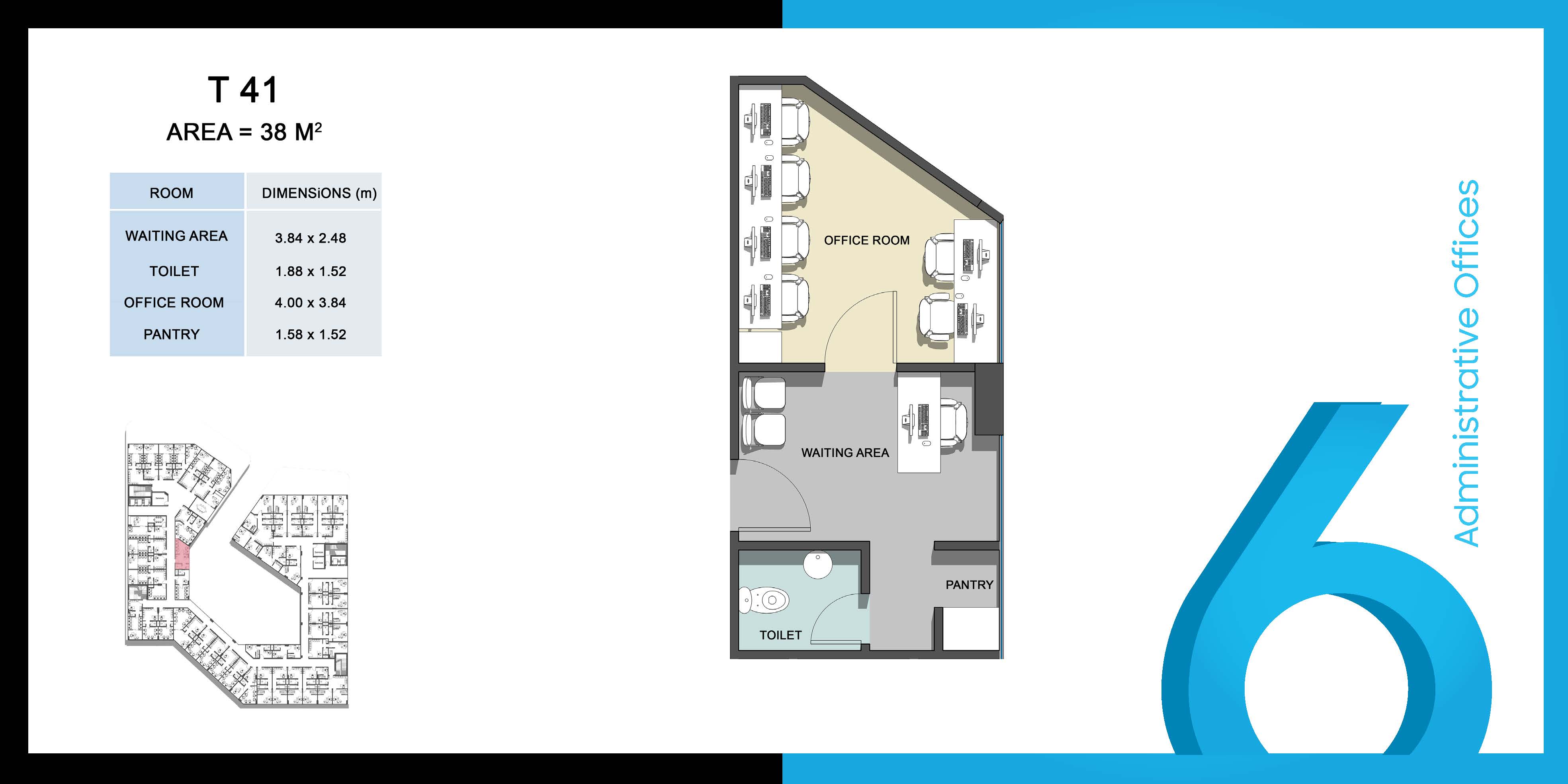 Floor plan for  at 6ixty Walk One New Capital