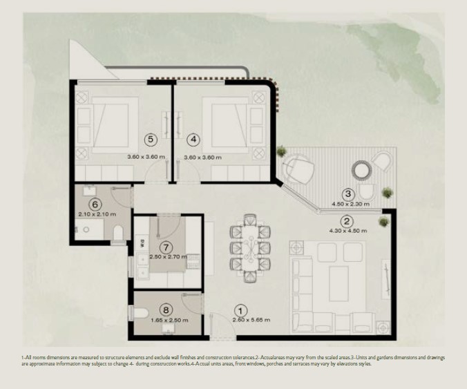 Floor plan for apartment at The Islands