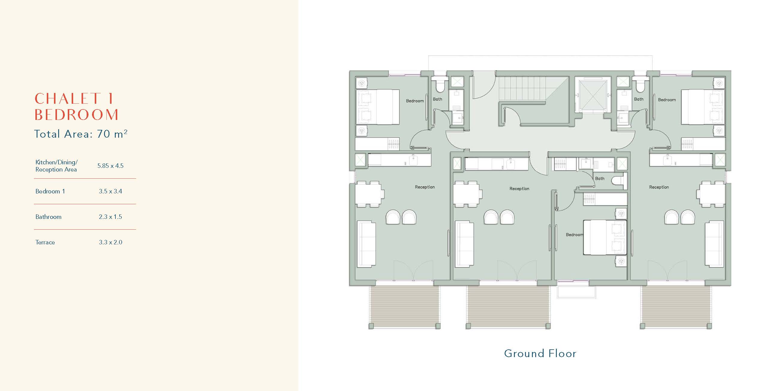 Floor plan for chalet at Il Monte Galala