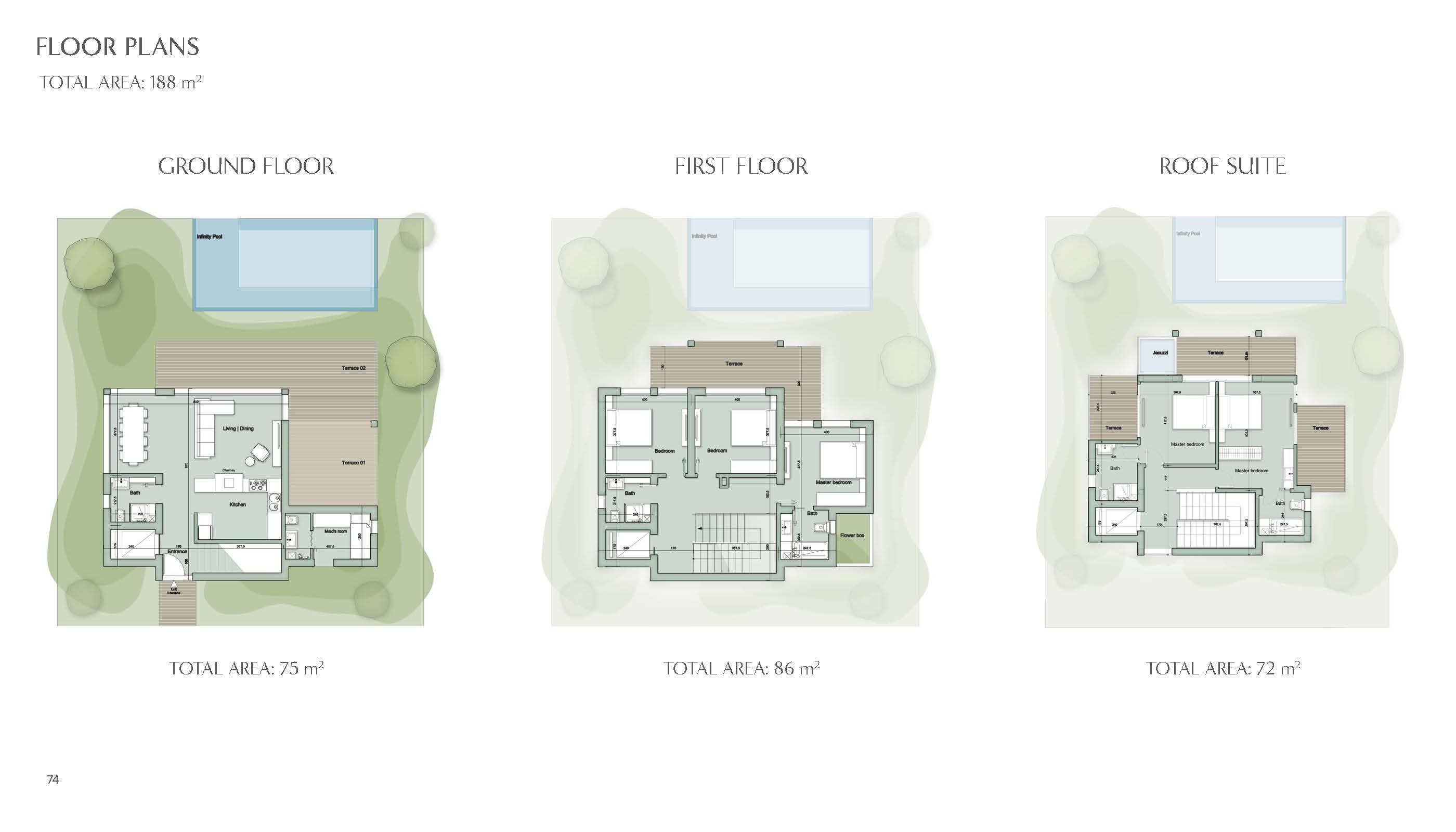 Floor plan for townhouse at Il Monte Galala