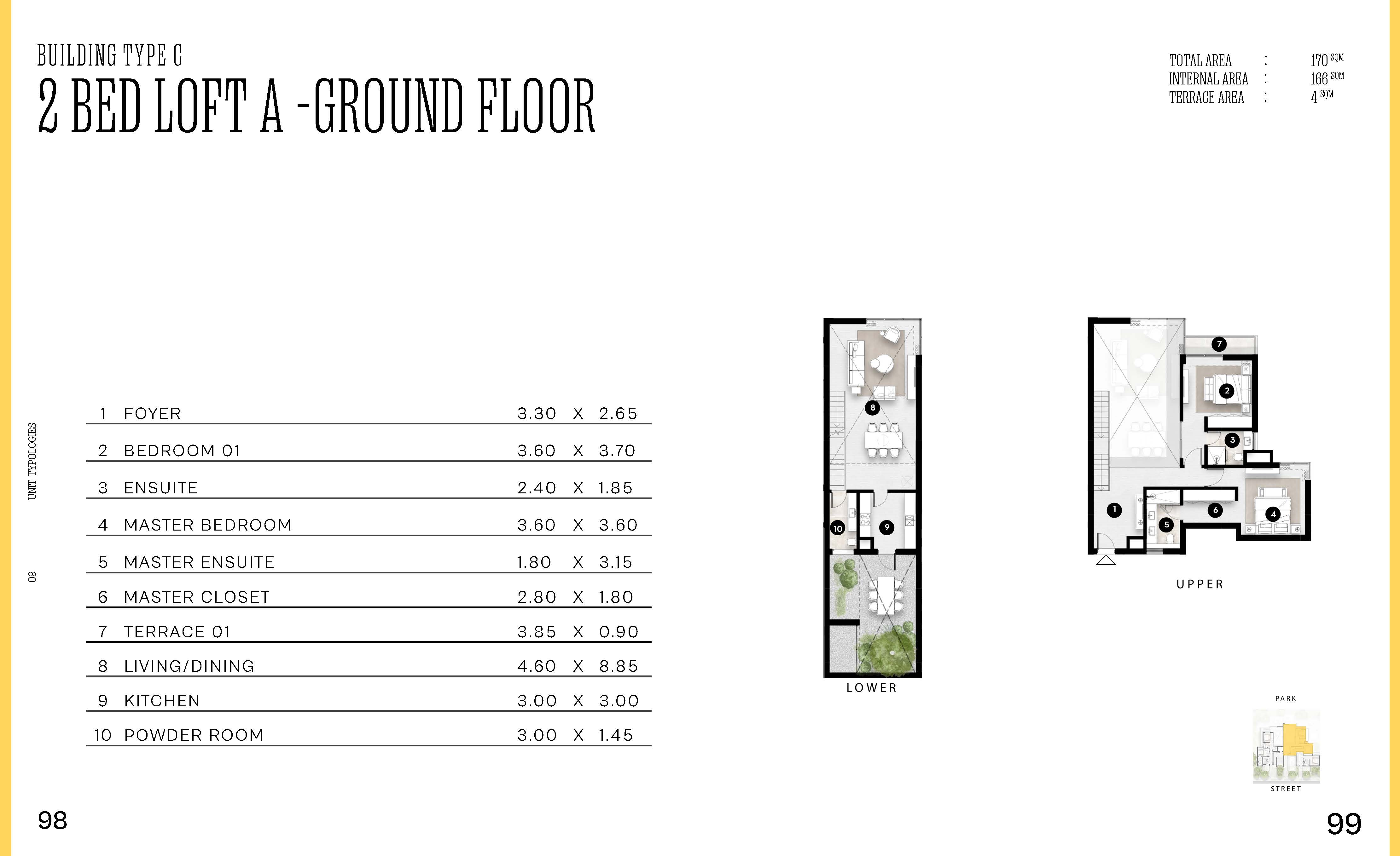 Floor plan for duplex at Solana