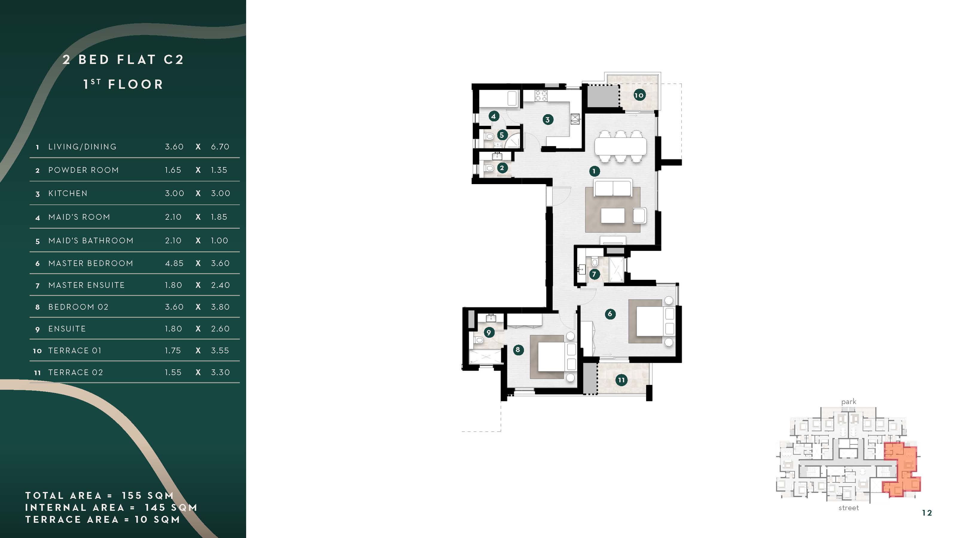 Floor plan for apartment at Solana East