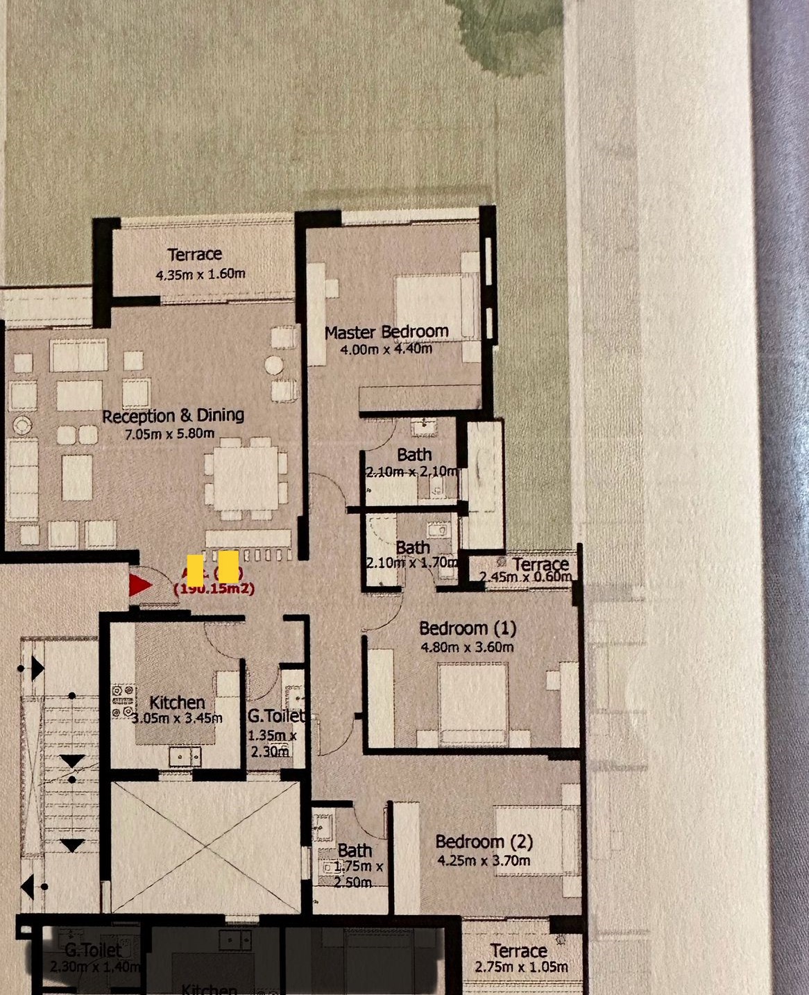 Floor plan for apartment at Capital Gardens