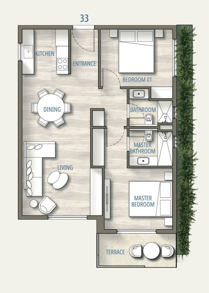 Floor plan for chalet at Southmed