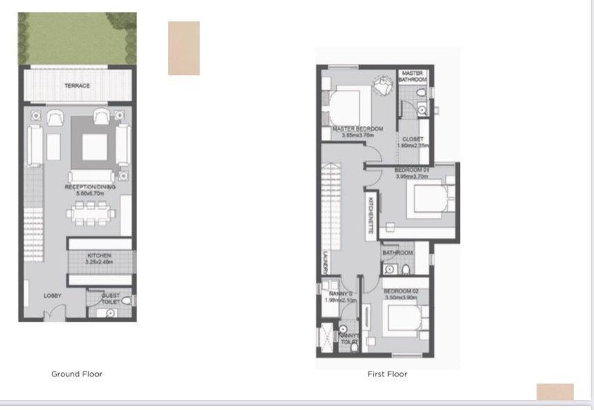 Floor plan for duplex at Karmell New Zayed