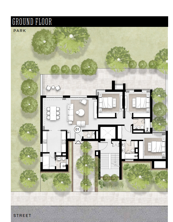 Floor plan for apartment at Solana