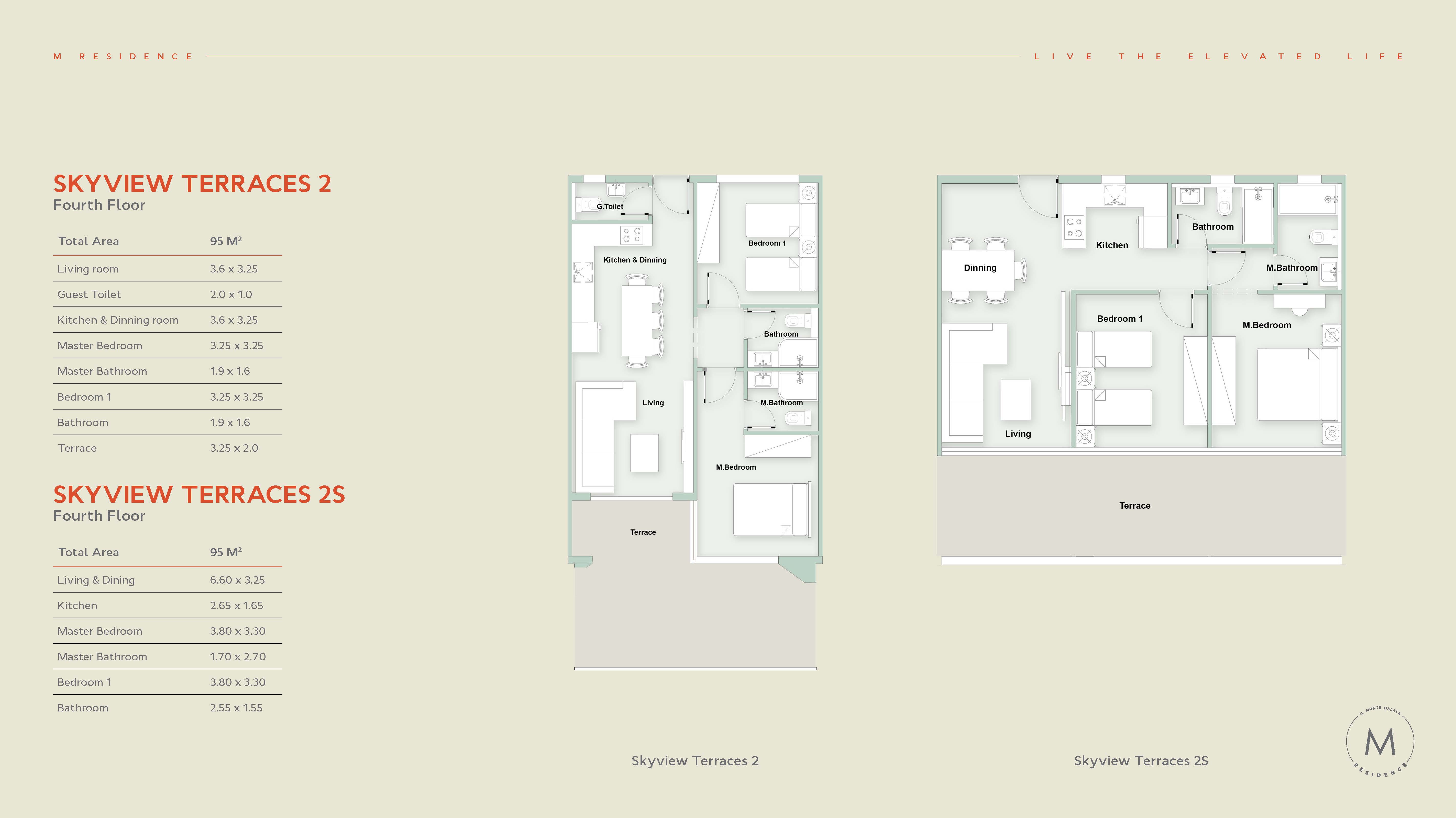 Floor plan for chalet at Il Monte Galala