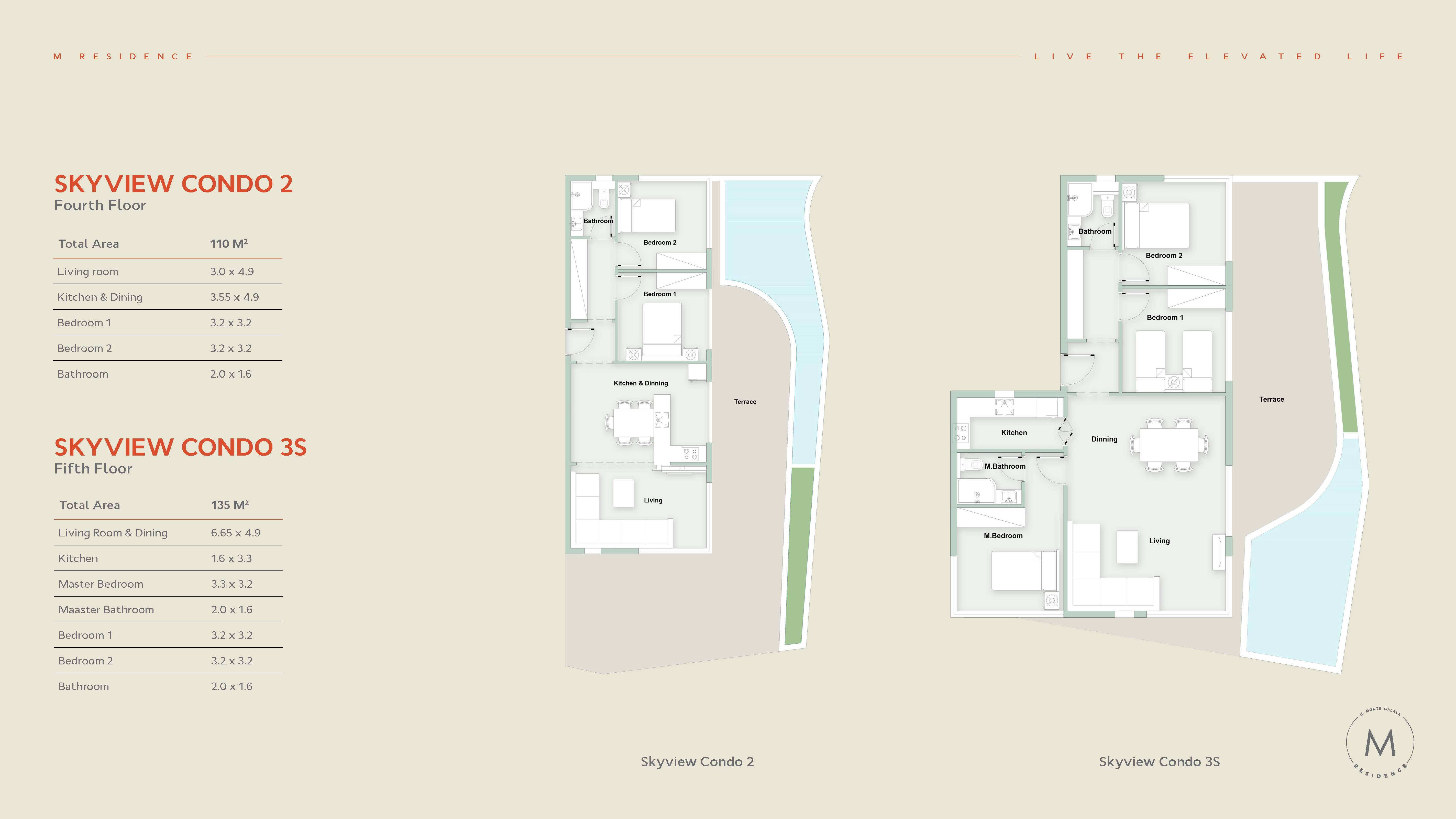 Floor plan for chalet at Il Monte Galala