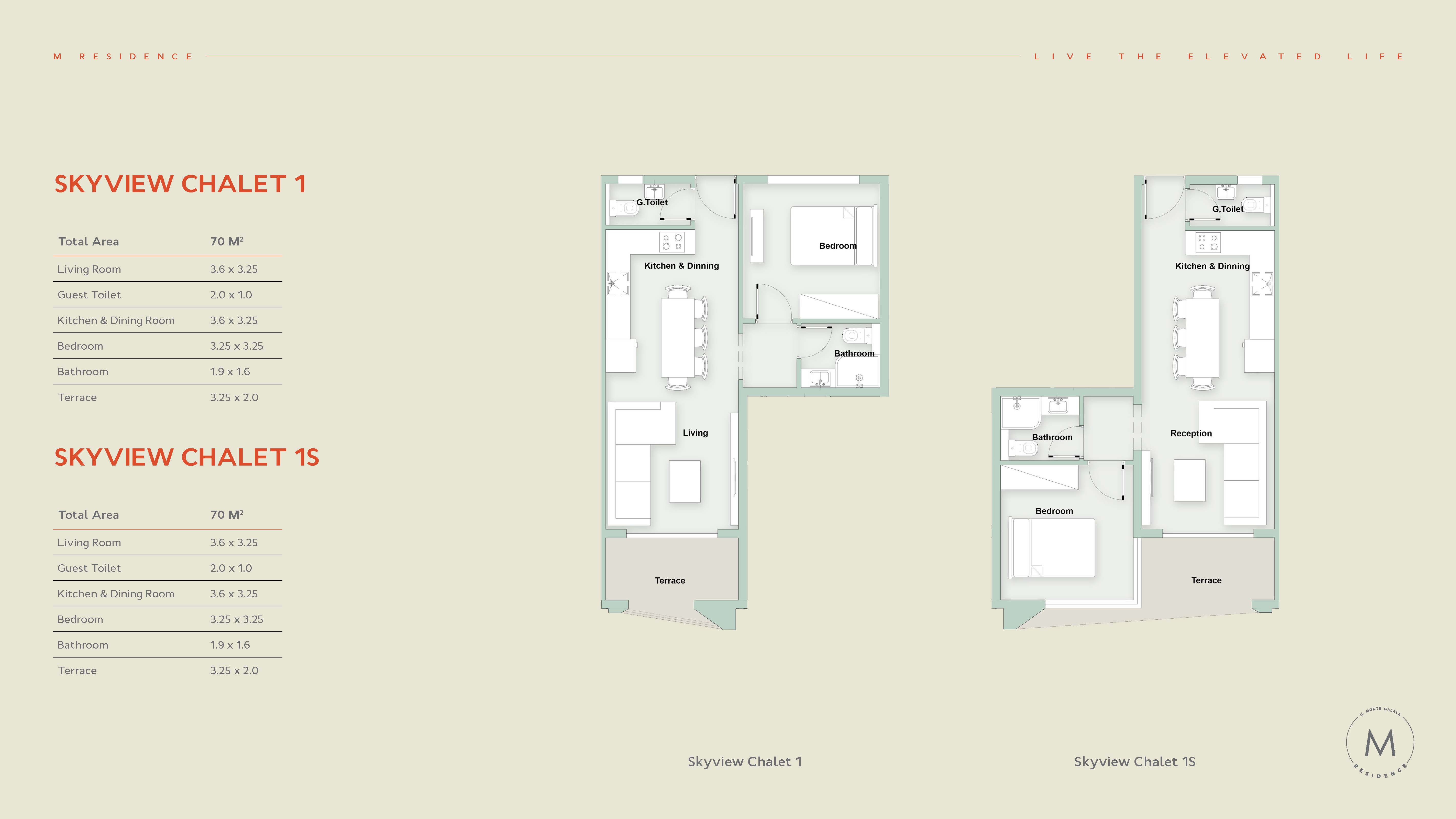 Floor plan for chalet at Il Monte Galala