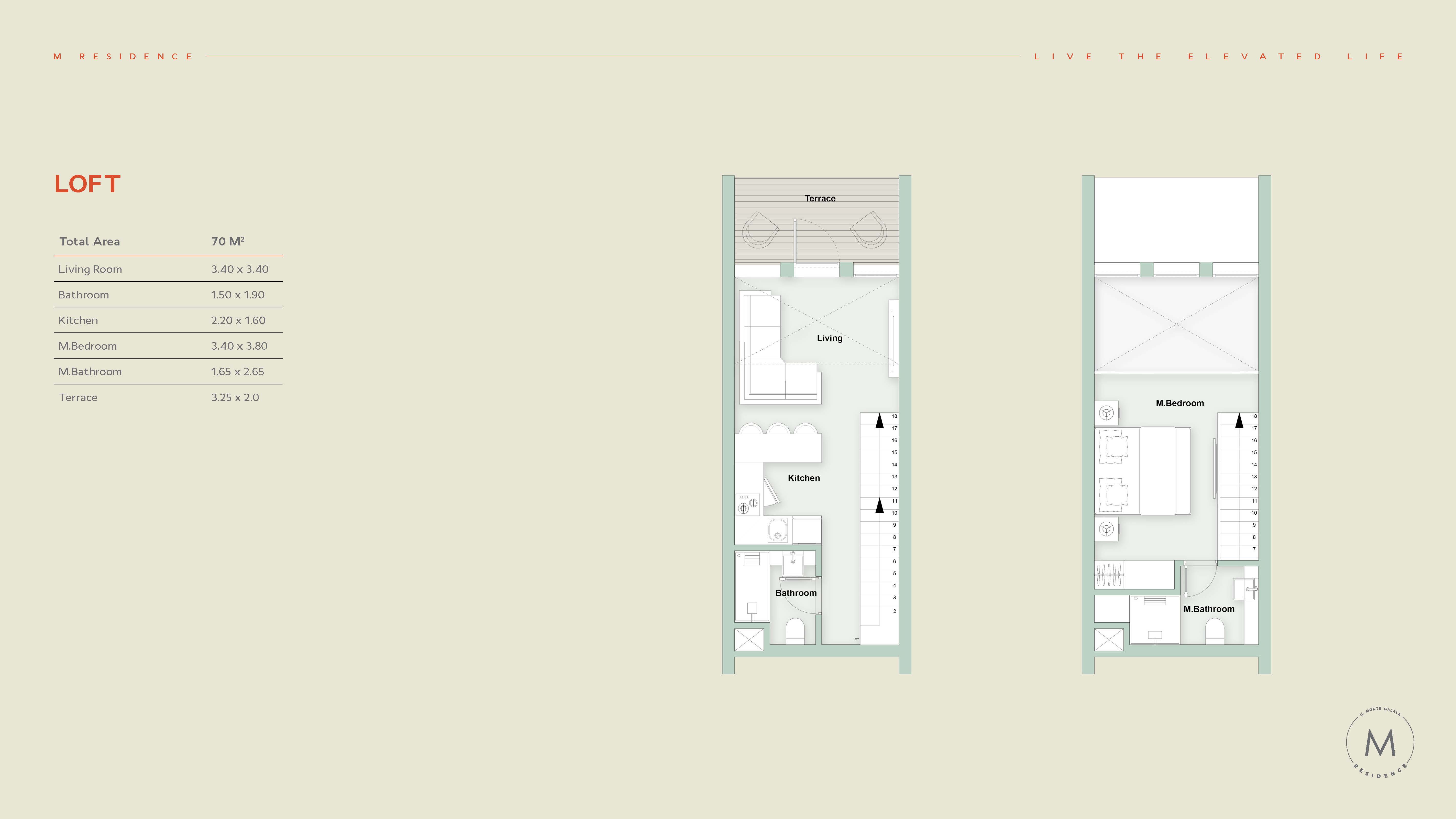 Floor plan for  at Il Monte Galala