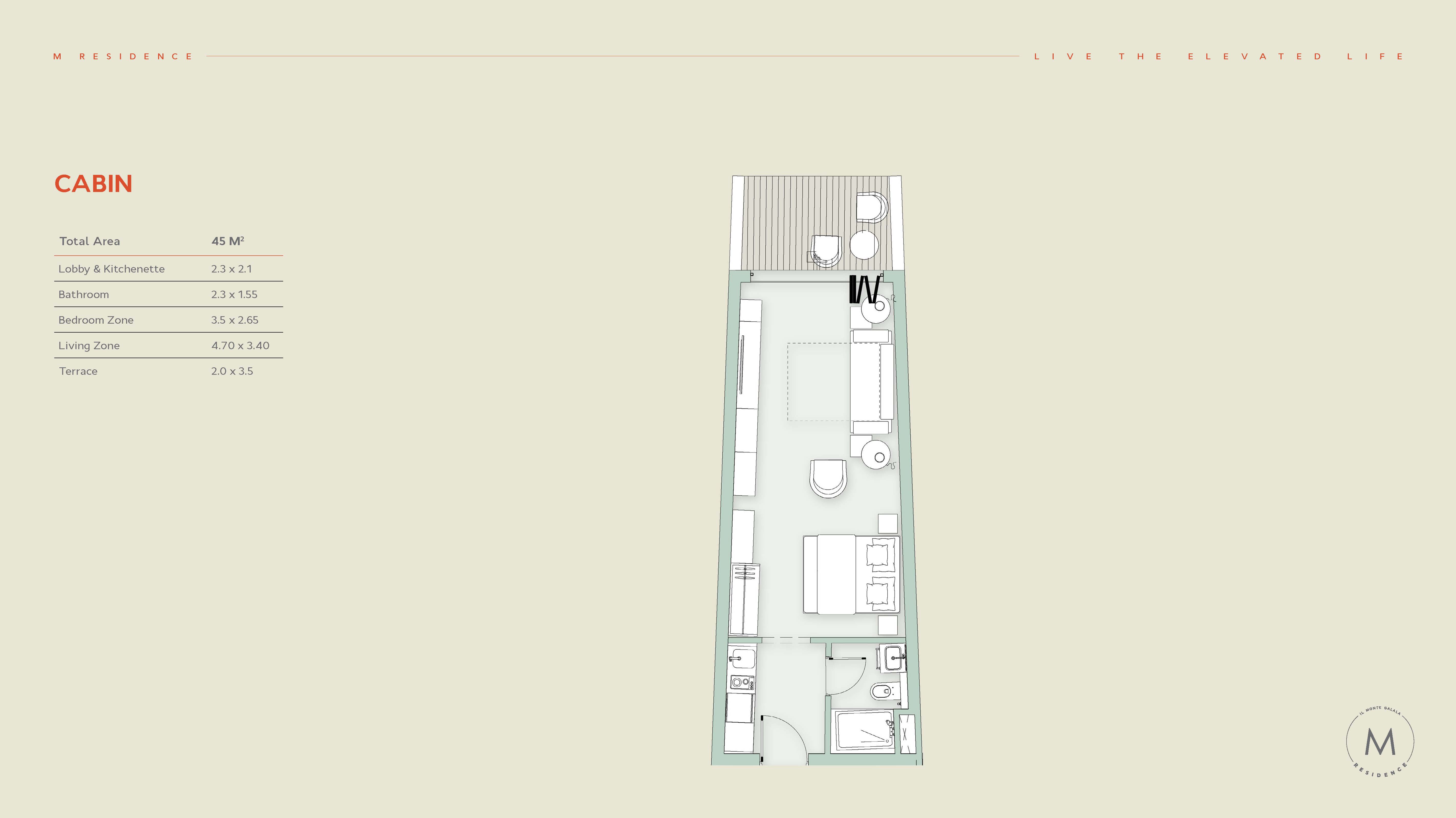 Floor plan for  at Il Monte Galala